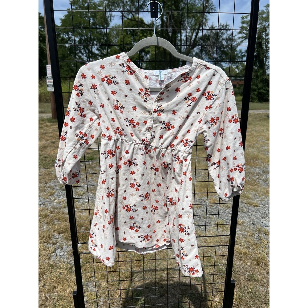 Dip Girls‎ Dress Long Sleeve Floral Size Small 6-7 Buttons